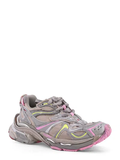 Balenciaga Women Runner 2 Nylon Low-top Sneakers With Leather Inserts In Multi