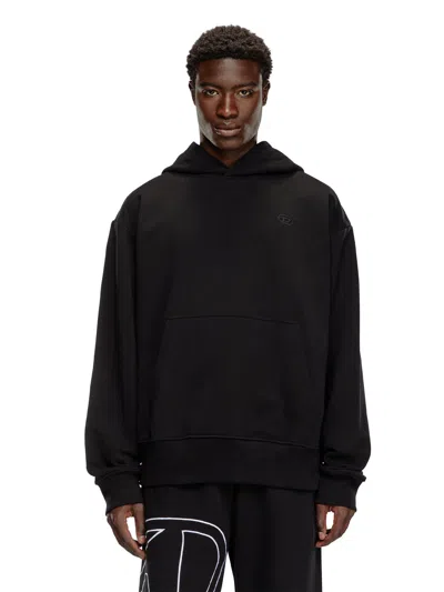 Diesel S-boxt-hood Cotton Hoodie In Black