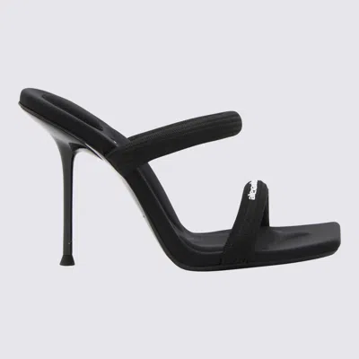 Alexander Wang Black Julie 105mm Nylon Tubular Heeled Sandals In Black