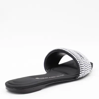 Alexander Wang Wide-strap Satin Sandals With Crystal Accents