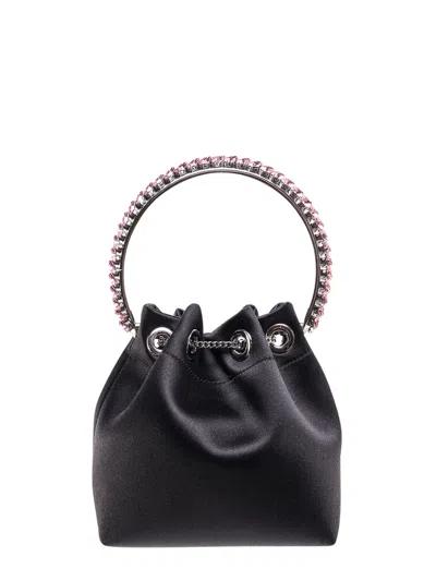 Jimmy Choo Satin Bucket Bag With Crystals Detail