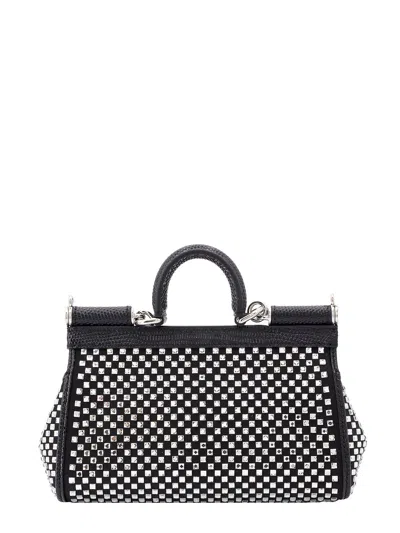 Dolce & Gabbana Satin Handbag With All-over Rhinestones