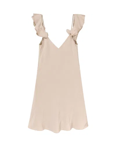 Self-portrait Satin Mini Dress With Floral Etails In Pink