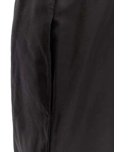 The Row Saul Cotton And Silk Long Skirt In Black