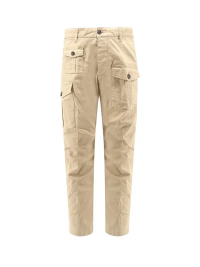Dsquared2 Sexy Cargo Cotton Trousers In Neutral