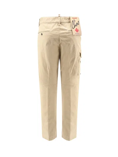 Dsquared2 Sexy Cargo Cotton Trousers In Neutral