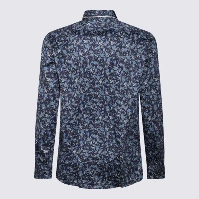 Etro Paisley Pattern Button-down Collar Long Sleeves Shirt In Blue