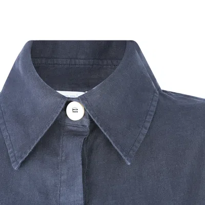 Malo Relaxed Fit Longline Shirt With Back Pleat