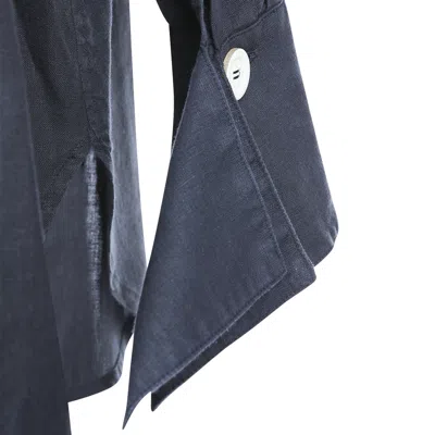 Malo Relaxed Fit Longline Shirt With Back Pleat