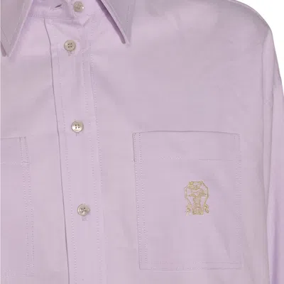 Brunello Cucinelli Shirts In Purple