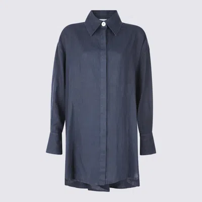 Malo Relaxed Fit Longline Shirt With Back Pleat