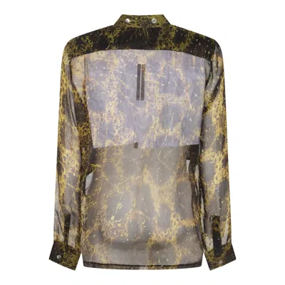 Rick Owens Sheer Fabric Long Sleeves Shirt With Pocket In Multi