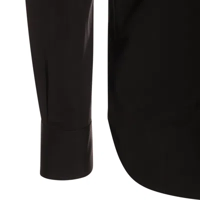 Alexander Mcqueen Buttoned Cuffs Long Sleeve Shirt Strap In Brown
