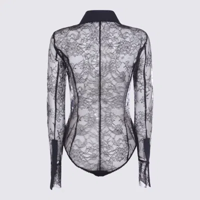Blumarine Shirts Blacks And Greys In Multi