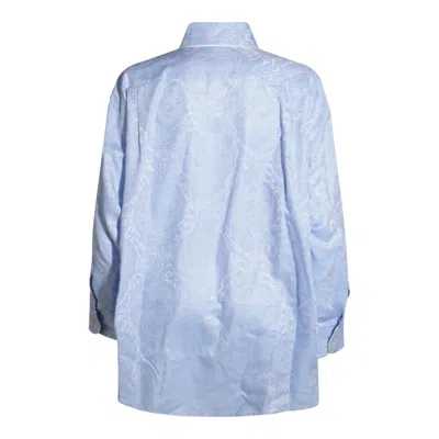 Etro Shirts Blue And Green In Multi