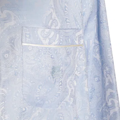 Etro Shirts Blue And Green In Multi
