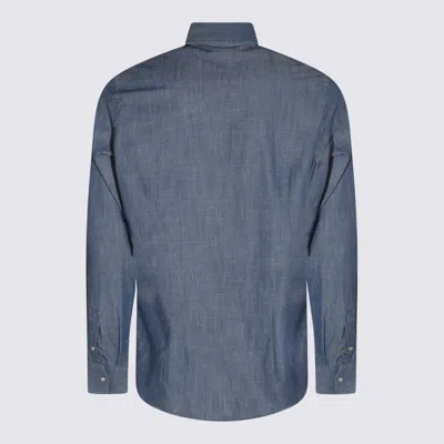 Eleventy Shirts Blue And Green In Multi