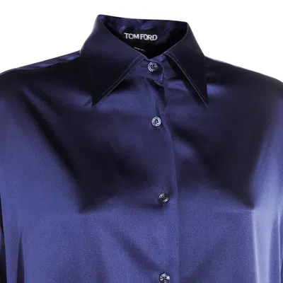 Tom Ford Collared Neck Satin Finish Long Sleeves