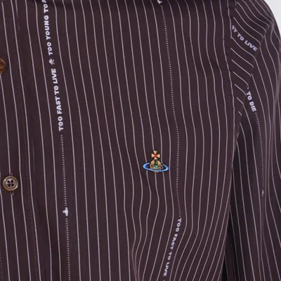 Vivienne Westwood Striped Pattern Button-down Collar Long Sleeves Shirt