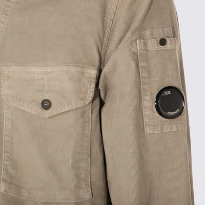 C.p. Company Arm Patch Chest Pockets Long Sleeves In Neutral