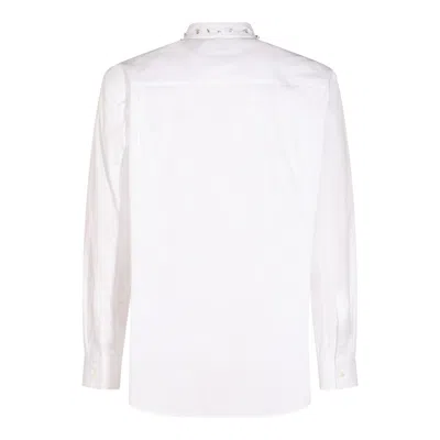 Alexander Mcqueen Embellished Collar Long Sleeves Shirt In White