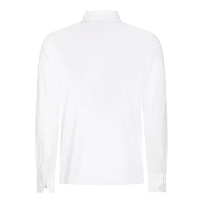 Malo Collared Shirt Button-down Long Sleeves In White