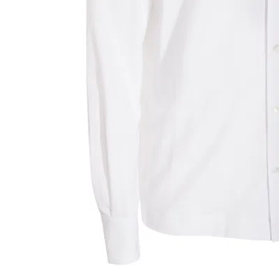 Malo Collared Shirt Button-down Long Sleeves In White