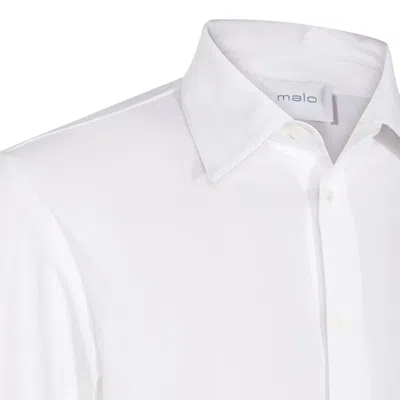 Malo Collared Shirt Button-down Long Sleeves In White