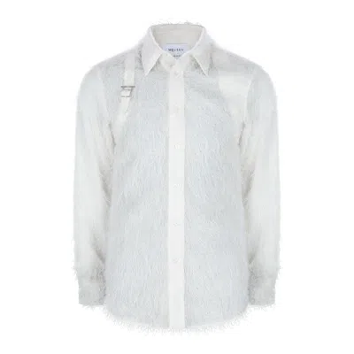 Alexander Mcqueen Soft Texture Long Sleeve Shirt In White