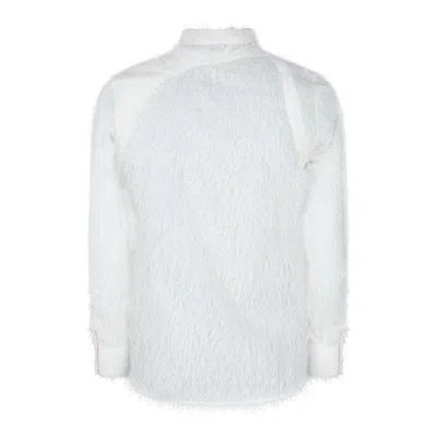 Alexander Mcqueen Soft Texture Long Sleeve Shirt In White