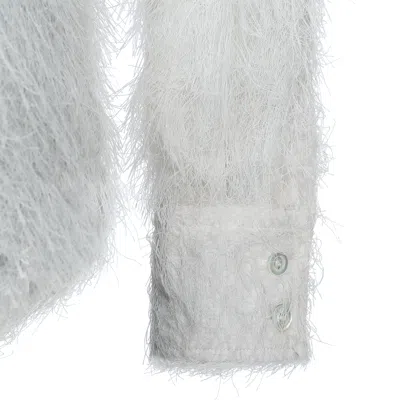 Alexander Mcqueen Soft Texture Long Sleeve Shirt In White
