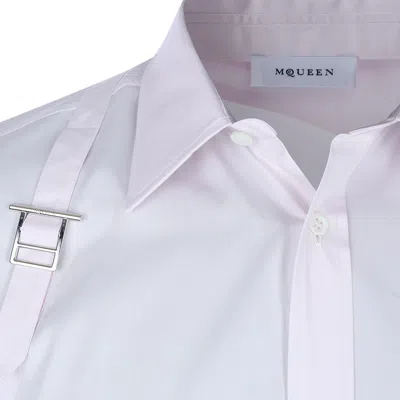 Alexander Mcqueen Casual Shirt With Button-down Collar And Buckle Detail In Yellow