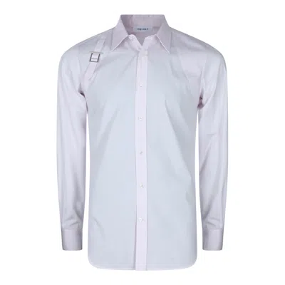 Alexander Mcqueen Casual Shirt With Button-down Collar And Buckle Detail In Yellow