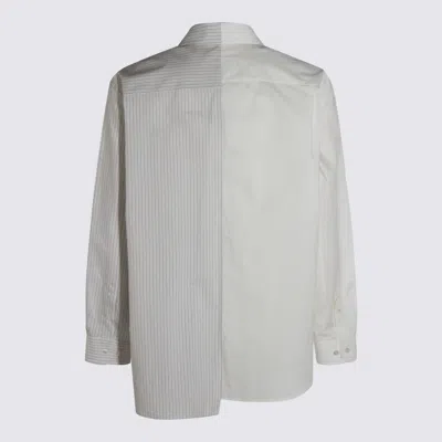 Mm6 Maison Margiela Split Design Button-down Collar Shirt In White