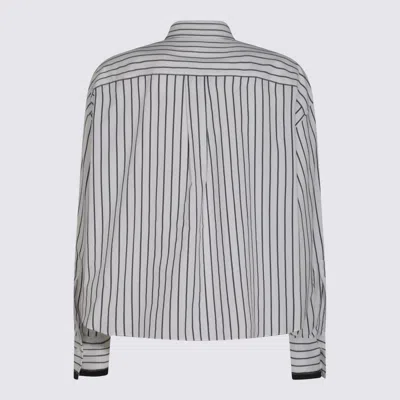 Brunello Cucinelli Shirts Panama/blue In Gray