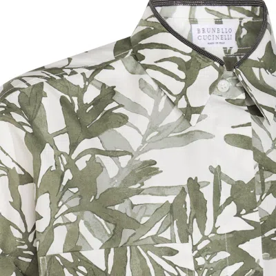 Brunello Cucinelli Shirts Panama/verde In Multi