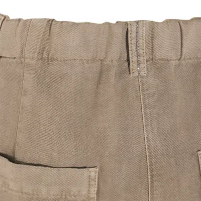 Brunello Cucinelli Cotton Blend Bermuda Shorts In Brown