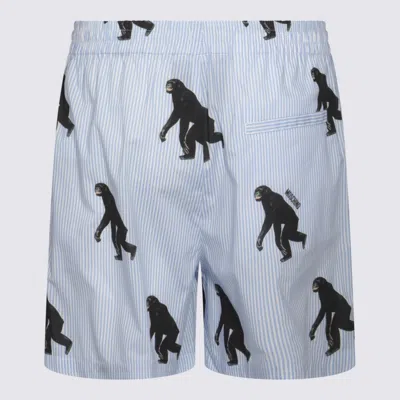 Moschino Knee Length Printed Shorts With Elastic Waistband In Multi