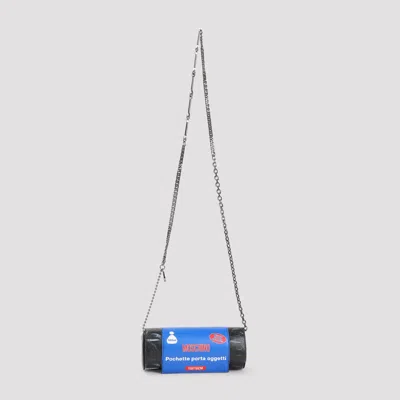 Moschino Compact Cylindrical Shoulder Bag In Black
