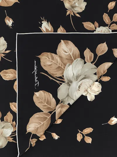 Dolce & Gabbana Silk Scarf Scarves And Foulards Multicolor In Black