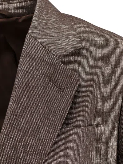 Brunello Cucinelli Women Single-breasted Lurex Fabric Blazer In Brown