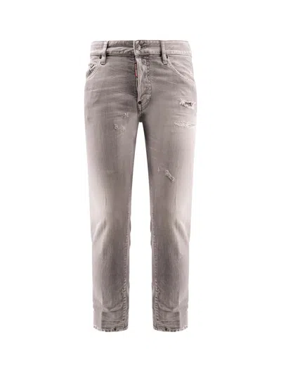Dsquared2 Skater Jeans With Destroyed Effect In Neutral