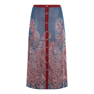 Etro Knee Length And Midi Skirts In Blue