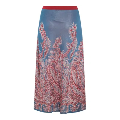 Etro Knee Length And Midi Skirts In Blue