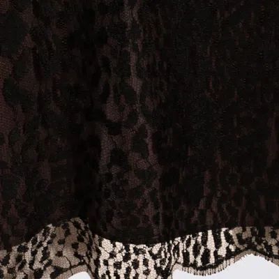 Tom Ford Black And Brown Skirt In Brown