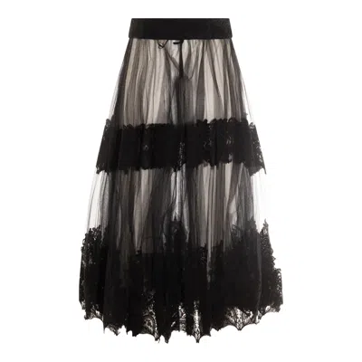 Elisabetta Franchi Skirts Blacks And Greys In Multi
