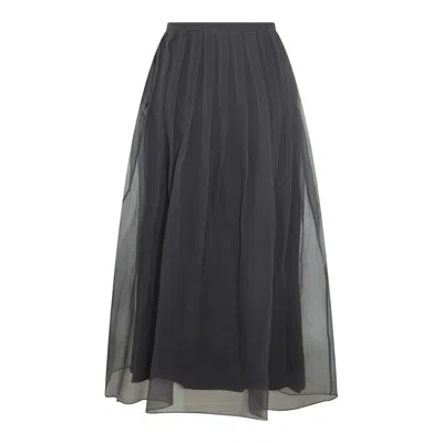 Brunello Cucinelli Skirts Blacks And Greys