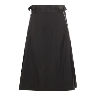 Sacai Suiting Mix Skirt In Black