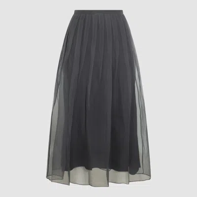 Brunello Cucinelli Skirts Blacks And Greys