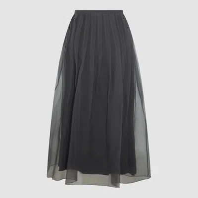 Brunello Cucinelli Skirts Blacks And Greys